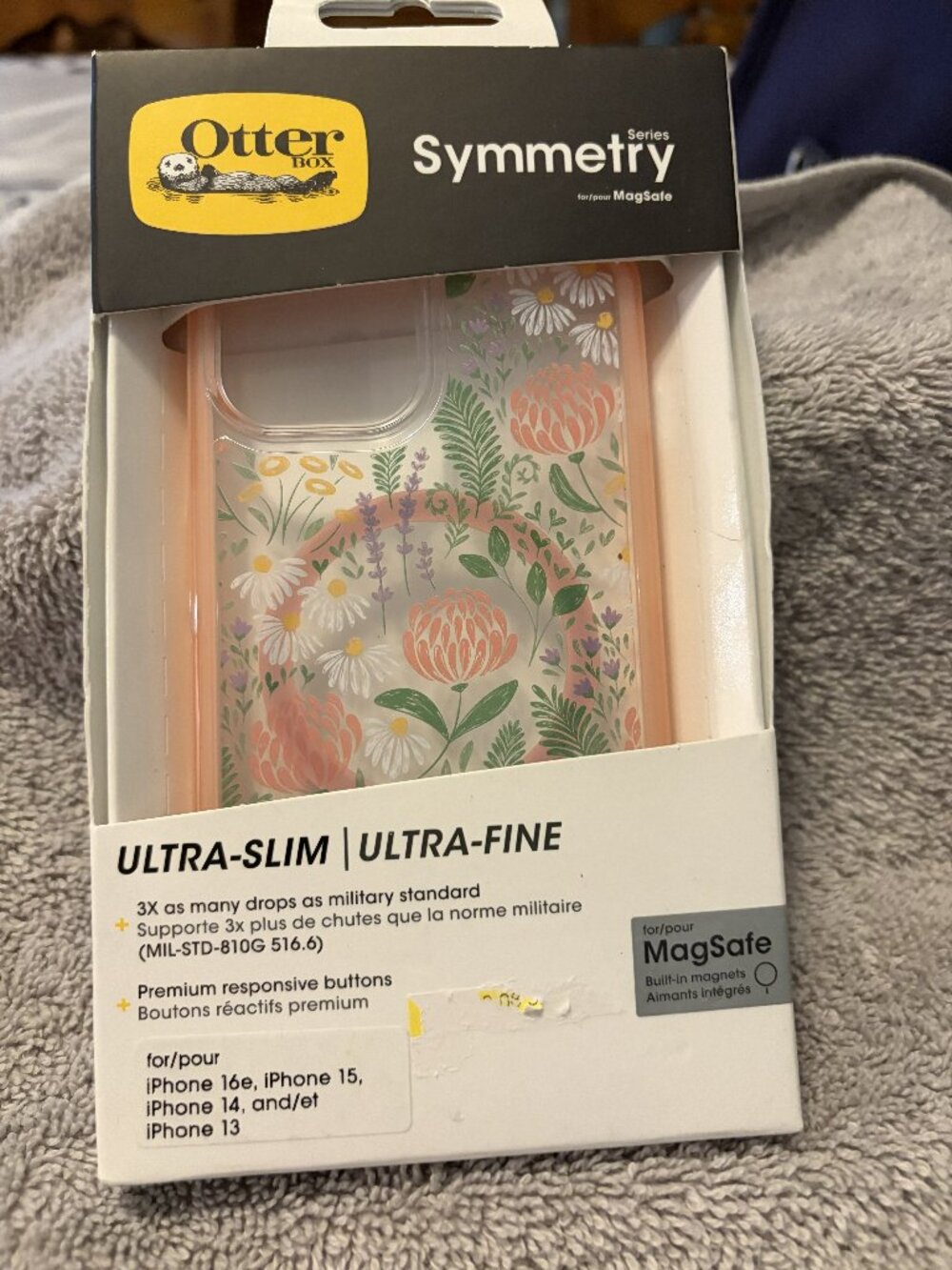 OtterBox Symmetry Series MagSafe iPhone Case Pink Floral for Iphone 16e, 15, 14